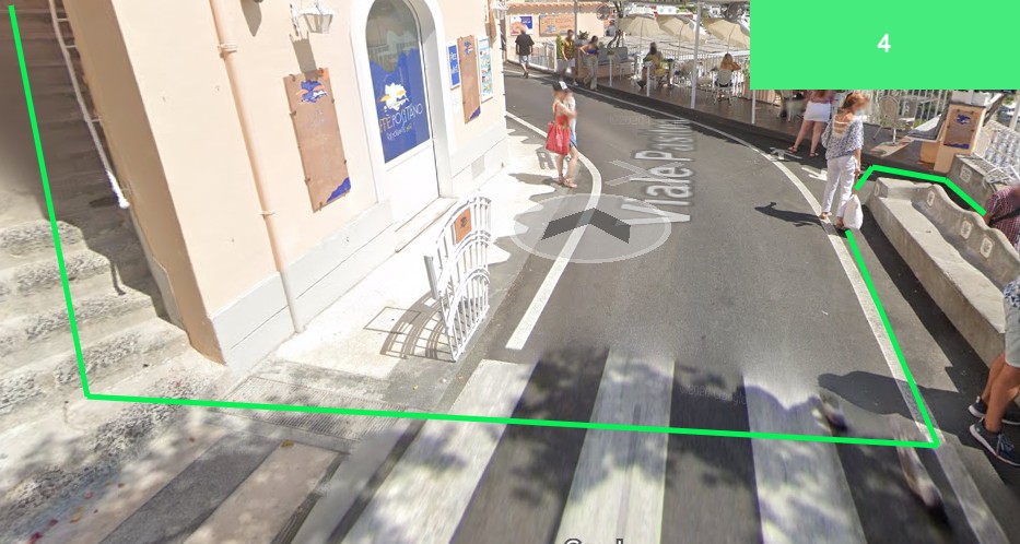Punto 2: primer giro donde dejas la carretera para tomar las escaleras